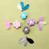 Haste de Brinquedo para Gato com Cabeça de Reposição, Brinquedo para Gato com Sino e Pena, Gadget de Haste para Gato para Autoentretenimento e Alívio do Tédio, Haste Longa de Fio de Aço Resistente à Mordida para Interação