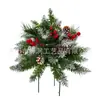 Arbusto de Navidad 40cm árbol pequeño de pie para crear ambiente navideño, adecuado para patio, decoración del hogar y escaparate