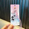 Llavero de Gato de Dibujos Animados para Coche Colgante de Flor Colorida para Teléfono Regalo de Cuerda Trenzada para Niñas Colgante de Bolsa de Regalo Pequeña Venta al por Mayor