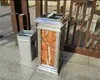Cubo de Basura de Mármol, Cenicero de Pie para Lobby de Hotel, Cubo Clasificador con Cenicero para Pasillo de Entrada de Ascensor de Hotel Ktv