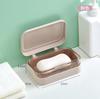 Caja de Jabón con Tapa Abatible Creativa Drenaje Libre Sin Taladro Hogar Baño Caja de Jabón para Baño Caja de Jabón para Lavandería Soporte para Jabón