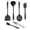 Embalagem de caixa colorida Conjunto de utensílios de cozinha de silicone com 5 peças pode ser enviado Espátula de silicone Utensílio de cozinha Raspador Escova de óleo Conjunto de 6 peças