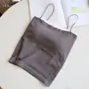 Novo Colete com Almofada de Peito Copo Tudo-em-Um Roupa Íntima Feminina Roupa Externa Costas Bonitas Base Limpar Enrolar Sling de Peito Outono e Inverno Estilo Coreano Para Combinar com Tudo