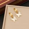2023 nova moda jóias colar de aço inoxidável elegante borboleta clavícula corrente INS concha colar N1046