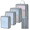 Bolsas de Almacenamiento para Viaje para Separar Ropa, Juego de Bolsas Organizadoras de Maleta de Compresión, Bolsa de Almacenamiento Multifuncional Portátil de Gran Capacidad