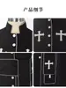 Fantasia de Sacerdote Branco Transfronteiriça Cosplay Vestido Medieval Amarelo Túnica com Cruz Figurino de Performance de Palco Cosplay