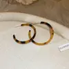 Aretes Redondos Estampado de Leopardo Maillard Marrón Diseño Retro Lujo Accesible Aretes de Estilo Étnico Aretes de Nicho de Alta Gama para Mujer
