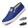 Sapatos Masculinos de Lona e Jeans para Primavera e Outono Slip-on Sapatos Masculinos de Estudante Casuais Confortáveis Sapatos de Linho Old Beijing