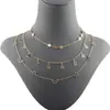 Venta Caliente Transfronteriza Estrella de Cinco Puntas/Cadena de Estrellas Chapado en Cobre 18K Cadena de Oro Real Pulsera Collar Material para Manualidades DIY
