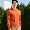 Algodón de Alta Calidad Estilo Pareja Otoño/Invierno Ropa Interior Cálida Amigable con la Piel Camiseta de Manga Larga Sudadera con Capucha de Forro Polar Integrada Capa Base Casual para Hombres y Mujeres
