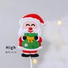 Decoração de bolo de Natal 2024 urso coelho cartão anel de grama folhas chuva seda véspera de Natal festa de feriado plug-in