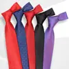8 cm Mão Gravata Gravata Vestido de Negócios Masculino Preto Puro Acessórios de Trabalho Profissional Noivo de Casamento Listras Vermelhas de Vinho