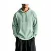 Ropa Nueva para Hombre Cruzando Europa Sudadera con Capucha de Waffle para Hombre Color Sólido Holgada Casual Manga Larga Sudadera con Capucha