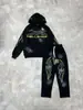 Sudadera con Capucha Estampada en Spray de Marca Europea y Americana de Moda, Conjunto de Top Casual, Nuevo para Otoño e Invierno 2025 en Europa y América