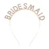 Diadema de moda transfronteriza con pedrería y letras "bride to be" para decoración de fiesta de bodas de la novia, accesorio para el cabello de metal de hierro