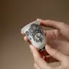 Moji Designer Independente Co-Branded Padrão de Renda Cerâmica Copo de Fragrância Conjunto de Chá Kung Fu Xícara de Chá Xícara Individual