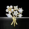 Mini Cinturón Medieval Camelia Amashi Doble C con Cabeza de Ciervo de Diamante Gato Broche Moda Pin de Exportación Decoración