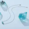 Elegante y Estilizado Collar de Amazonita con Baño de Platino Cobre, de Moda Estilo Europeo y Americano, Joyería Misteriosa con Piedra Principal para Mujeres