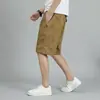 Shorts Casuales de Trabajo Finos para Hombre de Verano, Shorts de Playa de Algodón Puro, Pantalones de Cinco Puntos, Color Sólido, Corte Holgado, Casual, Modernos, Versátiles
