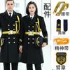 Abrigo de seguridad propiedad conserje ropa larga cálida engrosada publicación de imagen uniforme de seguridad lana abrigo de lana abrigo