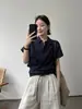Camisa Suelta Artística de Lino Retro Tg con Lazo en el Dobladillo, Ligera y Transpirable, Nuevo Modelo Verano 2026 26687