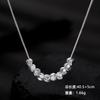 Shangying Plata de ley S925 perfecta collar de cuentas de la suerte moda sentido de diseño simple cadena clavicular cubo de azúcar al por mayor