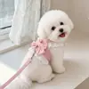 Correa fina para perro, arnés de verano, vestido para perro Maltés, ropa con correa anti-escape para mascotas gato