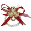 Flor de Muñeca para Dama de Honor Flor de Mano para Grupo Hermana de la Novia Estilo Bosque Boda Coreana Pulsera de Boda Padres Novio Padrinos Ramillete