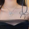 Lujo Ligero Gama Alta Colgante de Lazo Cuenta Redonda Cuerda de Cuero Cadena para Clavícula Moda Exquisito Sencillo Tendencia Diseño Collar