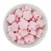 Contas Acrílicas Flor de Ameixa 15mm Contas Flor de Cinco Pétalas Material Artesanal Contas Soltas Pulseira DIY Acessórios para Joias