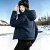 Jaqueta com Capuz da Moda Nova de Inverno 2026, Casaco de Algodão Quente Versátil Estilo Coreano, Parka Feminina, Roupa Externa Feminina
