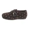 Zapatos sin cordones de mezcla de lana con estampado de lunares y puntera sintética, estilo mujer, nueva colección otoño 2026, mocasines de suela blanda