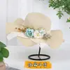 Día de la Mujer Sombrero de Paja Floral Kit de Materiales Hecho a Mano DIY Sombrero Estilo Francés con Flores Secas Actividad de Taller Calentamiento Padres e Hijos