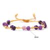 Pulsera con cordón de cuentas de piedra de 6 mm para mujer, estilo europeo y americano, de lujo, ligera, de alta calidad, tejida a mano para hombres y mujeres, venta al por mayor