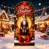 Decoración de Foto de Portada de Arco Navideño Cubierta de Tela Elástica de Seda de Leche Engrosada Cubierta de Puerta de Arco Personalizada para Fiesta Festiva