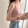 Camisola con almohadilla para el pecho, prenda exterior de una pieza, muy elástica, prenda interior ajustada, top de tubo con pecho envuelto, ropa interior fina informal para mujer