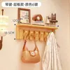 Perchero de pared con forma de tecla de piano de madera maciza, perchero de pared para dormitorio, recibidor o detrás de la puerta de entrada, perchero para abrigos y sombreros sin necesidad de taladrar
