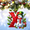 Nuevo Colgante Decorativo Plano de Acrílico Transfronterizo para Festival Navideño Adorno para Árbol de Navidad Decoraciones Navideñas para el Hogar