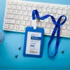 Cordón con hebilla telescópica Uhoo y funda para tarjetas. Funda para tarjetas de personal con función telescópica. Cordón con funda para tarjetas de certificado imprimible.