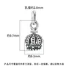 Plata de Ley S925 Estilo Retro Antiguo Estilo K Moda Estilo Ins Colgante de Mini Corona DIY Pulsera de Abalorios Anillo Colgante