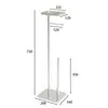 Portarrollos de papel higiénico de comercio exterior de una sola barra de acero inoxidable de pie vertical soporte para papel en rollo baño portarrollos de papel higiénico no perforado