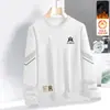 Envío RápidoSudadera con Cuello Redondo y Forro de Felpa para Hombre, Nueva Otoño/Invierno Ajuste Holgado Manga Larga Pulóver, Camiseta Básica Informal de Moda