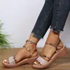Zapatos de mujer de punta abierta de gran tamaño, estilo europeo y americano, para otoño de 2026, comercio exterior, sandalias de cuña para mujeres, para sitios de comercio electrónico independientes