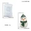 Molde de silicone para vela perfumada de boneco de neve cavalheiro de Natal, para decorações de feriado DIY e figuras de gesso