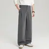 [Venta Caliente Transfronteriza] Pantalones Casuales para Hombre Sueltos Rectos de Pierna Ancha Pantalones Gruesos de Traje de Negocios Otoño e Invierno 2025
