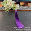 Pendente de leque redondo com franja e espiga para pendurar, bordado à mão, pingente de leque de princesa com espiga de pérola artificial, perfumado