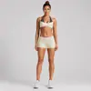 Conjunto de roupas fitness transfronteiriço, secagem rápida, design estiloso nas costas, top esportivo color-blocking, conjunto de roupa esportiva casual para corrida ao ar livre, yoga