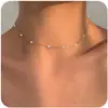 Amazon Europeo y Americano Transfronterizo Nuevo Simple Miniatura Perla Imitación Perlas Cadena Clavícula Joyería de Moda Regalo