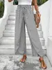 Amazon Tiktoktemu Ropa Europea y Americana para Mujer 2026 Verano Nueva Moda Versátil Floral Abertura Lateral Pantalones Falda de Pierna Ancha