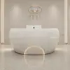 Frp Paint Company Recepción de Oficina Escritorio de Recepción Forma Especial Salón de Belleza Médica Escritorio de Cajero Mostrador Barra Curva